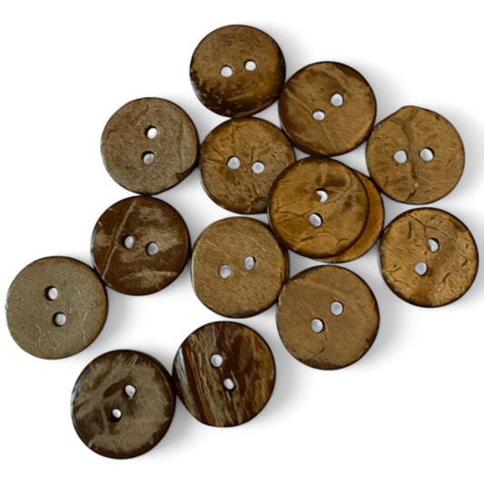 KnitForLess 10Pcs 7 Sizes Coconut Shell Buttons Beautiful 2 Holes Button for Clothes Sewing Jewelry Making Knitting