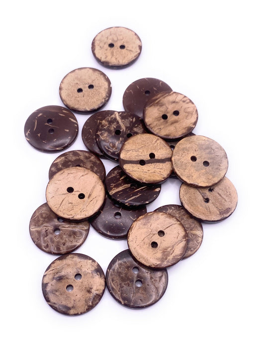 KnitForLess 120Pcs 20mm Natural Coconut Shell Buttons 2 Hole for Clothes Sewing Jewelry Making Knitting Scrapbooking