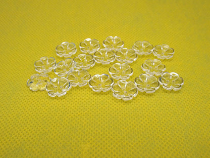 KnitForLess 13mm Buttons Clear Transparent Rose Flower Baby Cute Cardigans Knitting Crafts