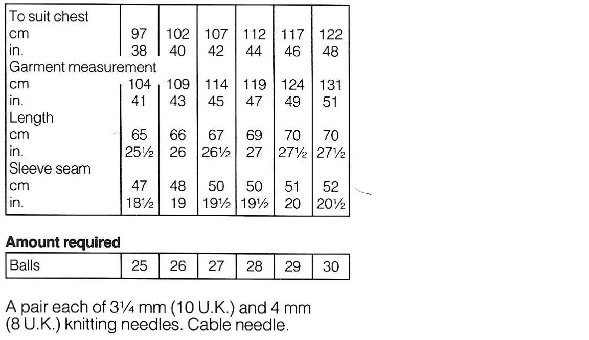 Vintage Men&#39;s Cable Knit V-Neck Sweater Pattern (PDF Download) KnitForLess