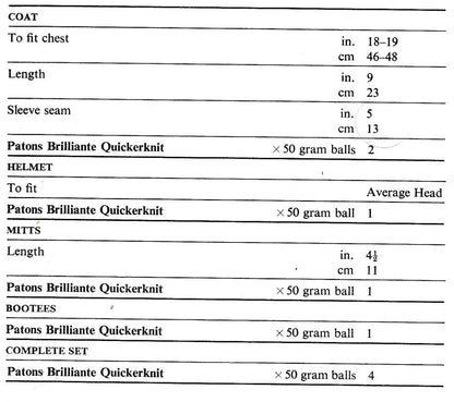 Vintage Patons Baby Set Knitting Pattern (46-48cm) (PDF Download) KnitForLess
