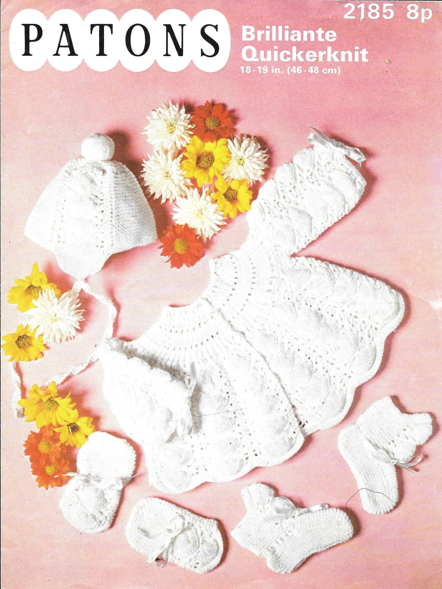 Vintage Patons Baby Set Knitting Pattern (46-48cm) (PDF Download) KnitForLess