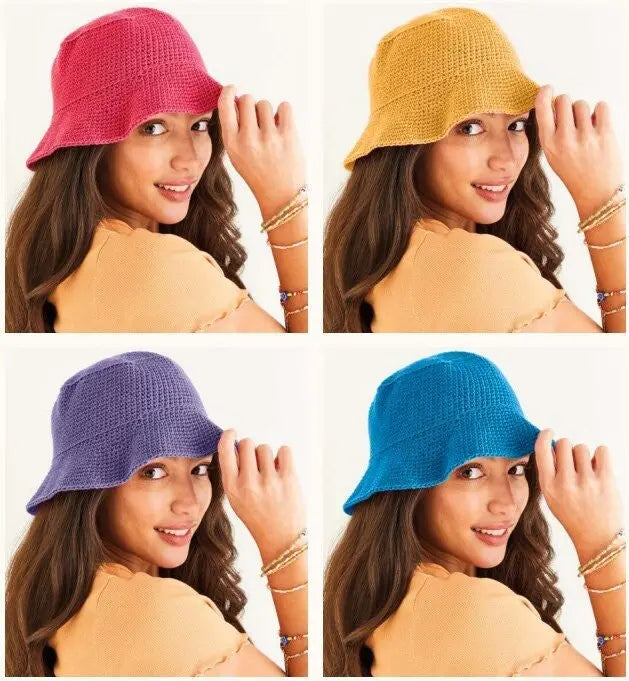 Bucket Hat CROCHET Pattern Pdf | Super Easy Sun Hat For Beginners | Instant Download | Easy Sun Hat Tutorial | Bucket Hat Pattern For Women KnitForLess