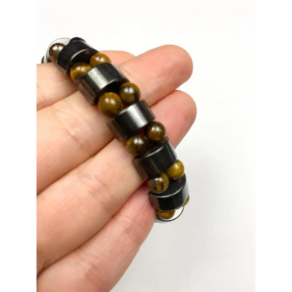 Tiger’s eye and magnetic hematite bracelet.