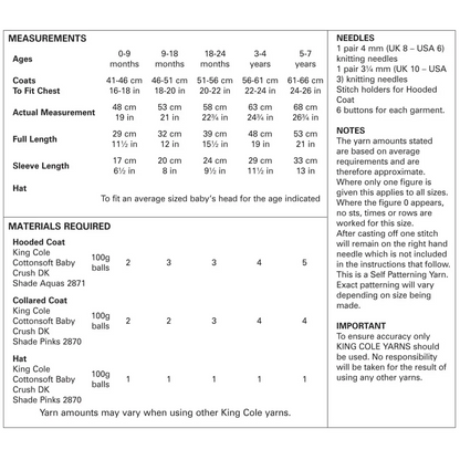 Knitting pattern instructions.