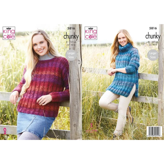 Knitted chunky sweaters.