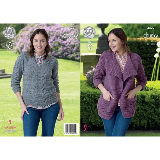 Two knitted cardigan patterns.