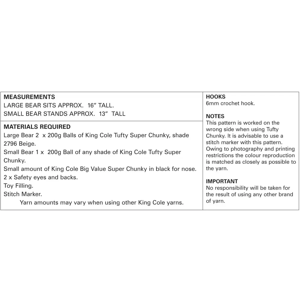 Crochet pattern instructions.