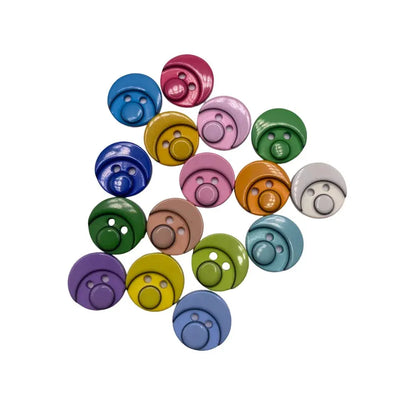 Colorful novelty buttons.