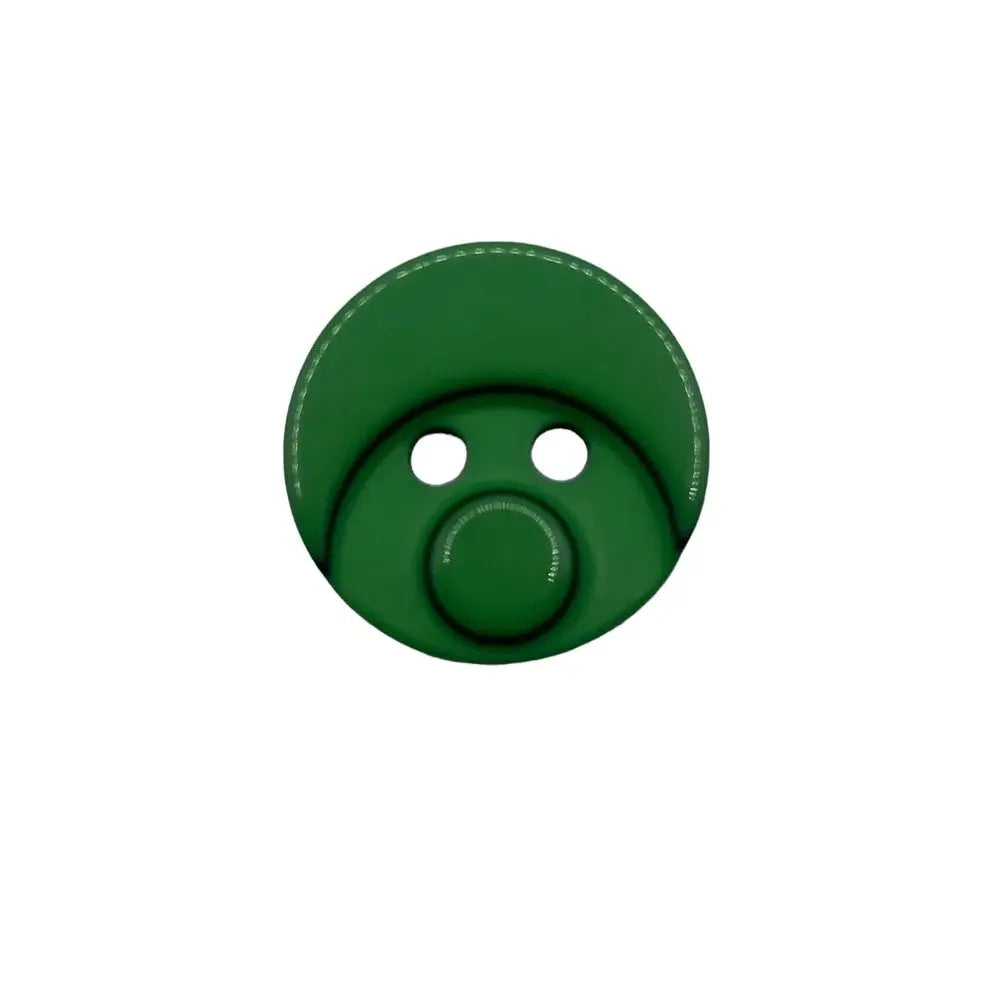 Green pacifier with button.