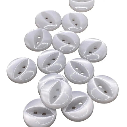 White, round, two-hole buttons.