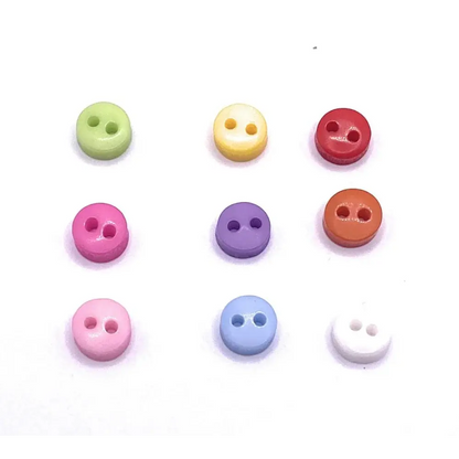 Colorful two-hole buttons.