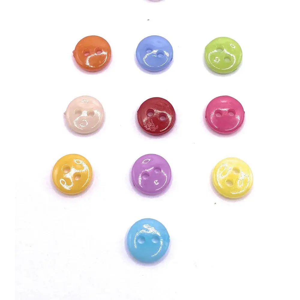 Colorful plastic buttons.