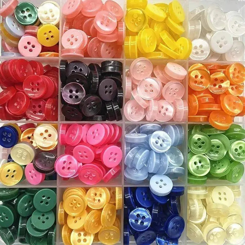 Colorful assortment of buttons.