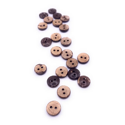 Two-hole coconut buttons.