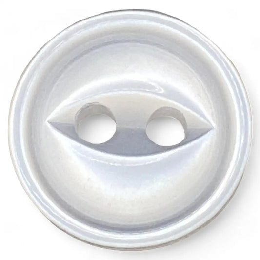 KnitforLess 11mm White with Rim Fisheye Buttons for Shirts and Baby Clothes Pack of 100