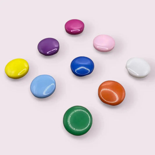Colorful candy-coated chocolates.
