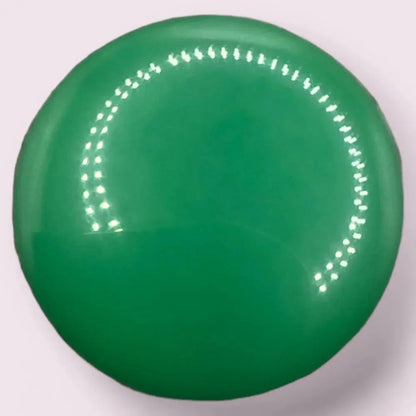 Glossy green button.