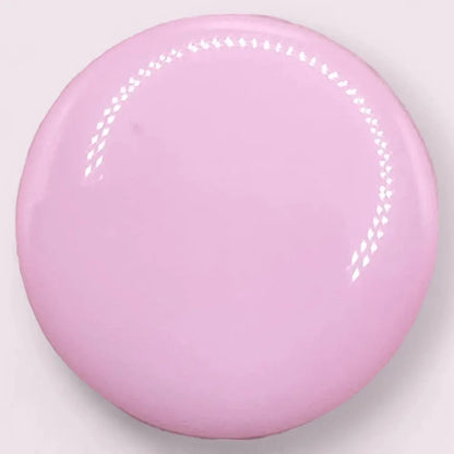 Glossy pink button.