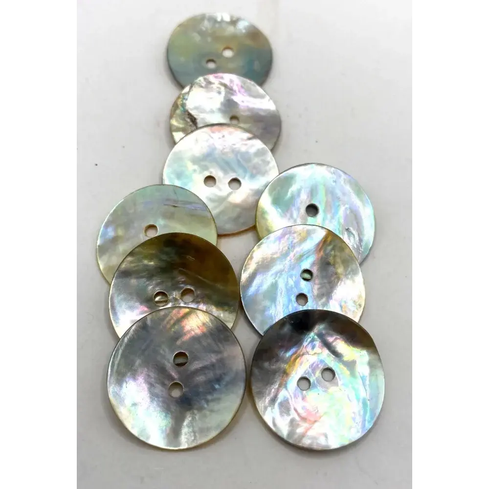 Mother-of-pearl buttons.