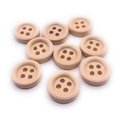 KnitForLess 13mm Natural Wooden Buttons 4 Hole Sewing Knitting Childrens Cardigan
