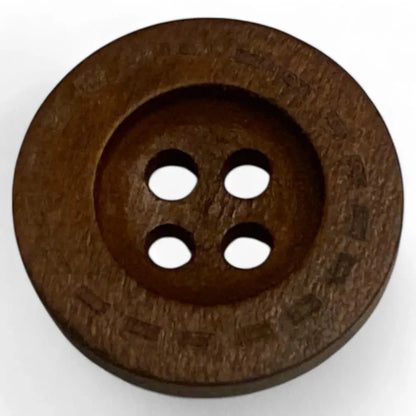 Brown four-hole button.
