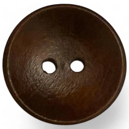 Brown, two-hole button.