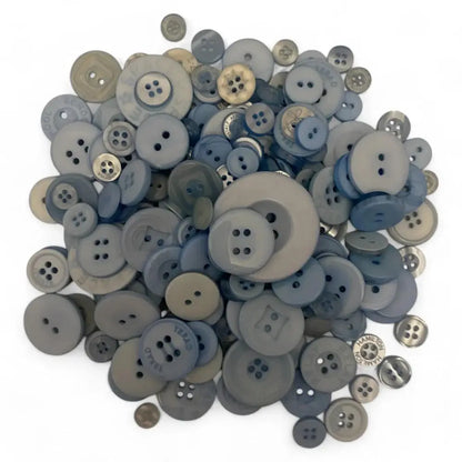 Pile of gray buttons.