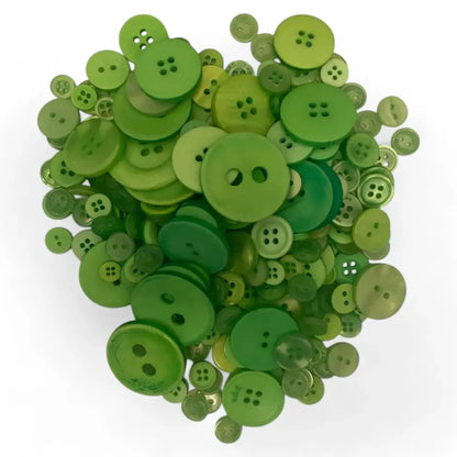 Pile of green buttons.