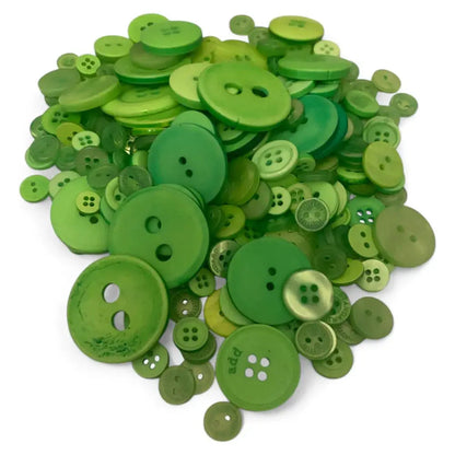 Pile of green buttons.