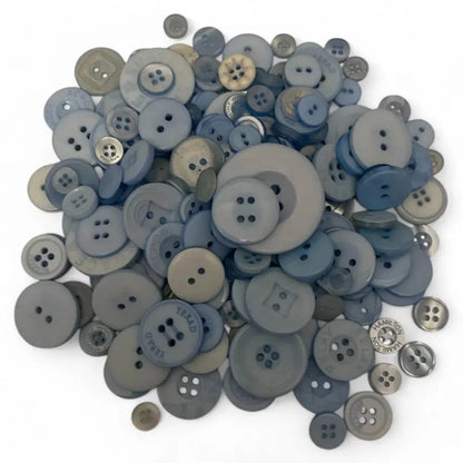 Pile of gray buttons.