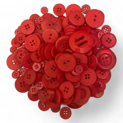 Pile of red buttons.