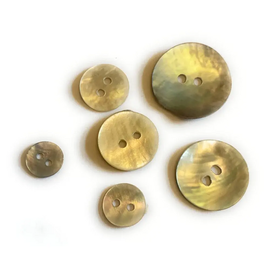 Mother-of-pearl sewing buttons.