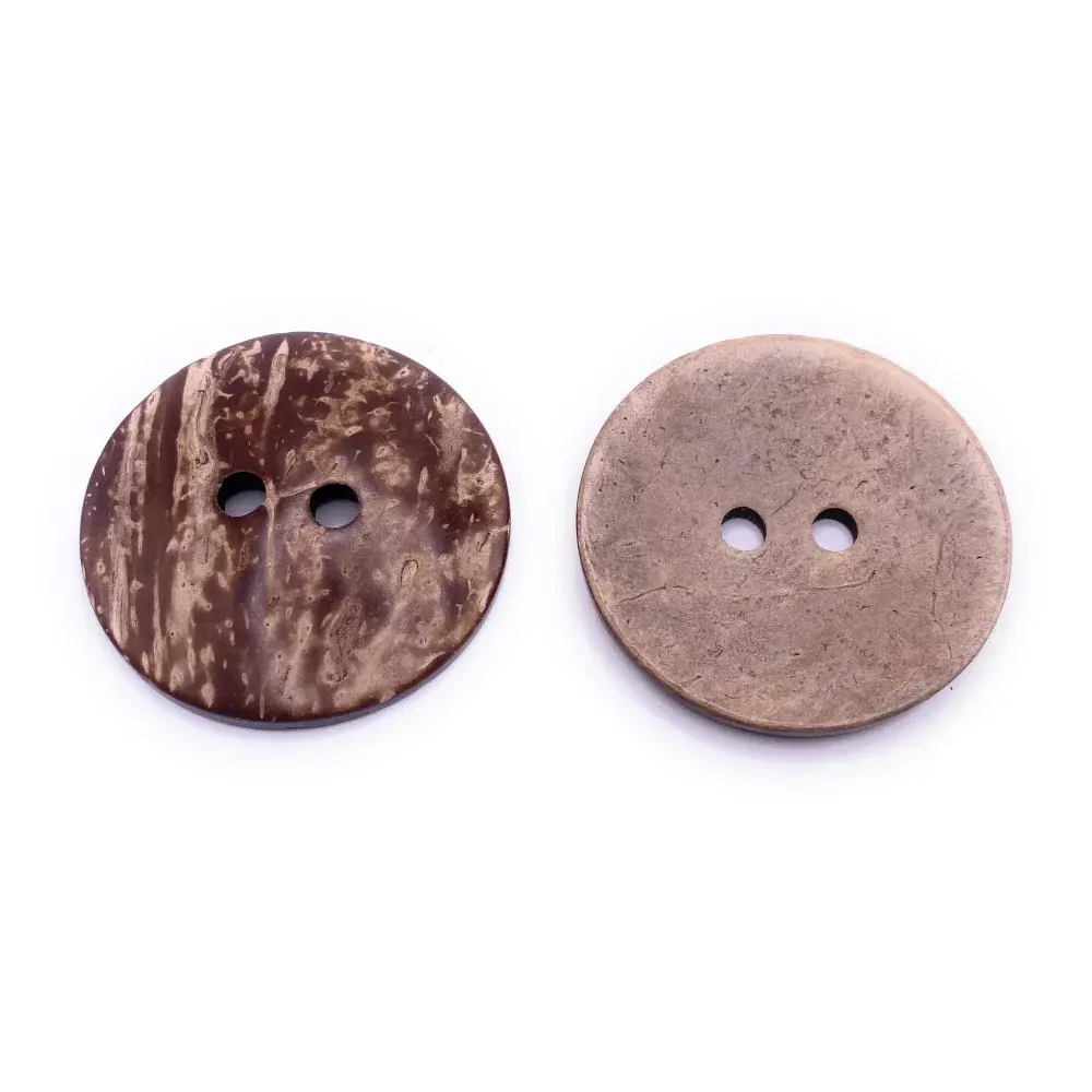 Two-hole coconut buttons.
