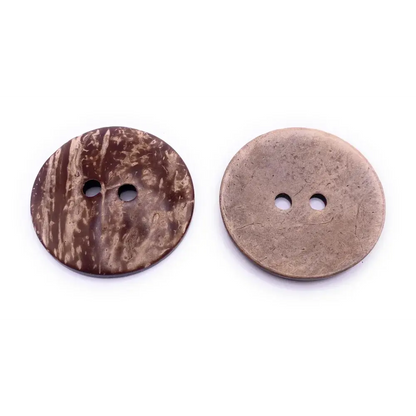Two-hole coconut buttons.