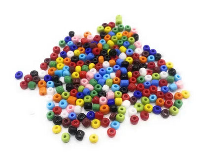 Pile of colorful seed beads.