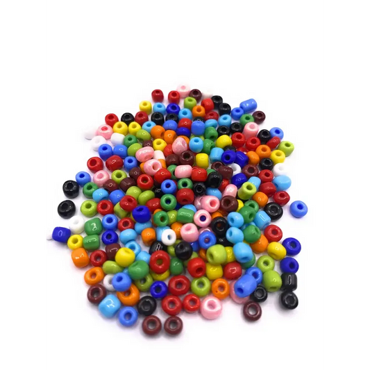 Colorful seed beads.