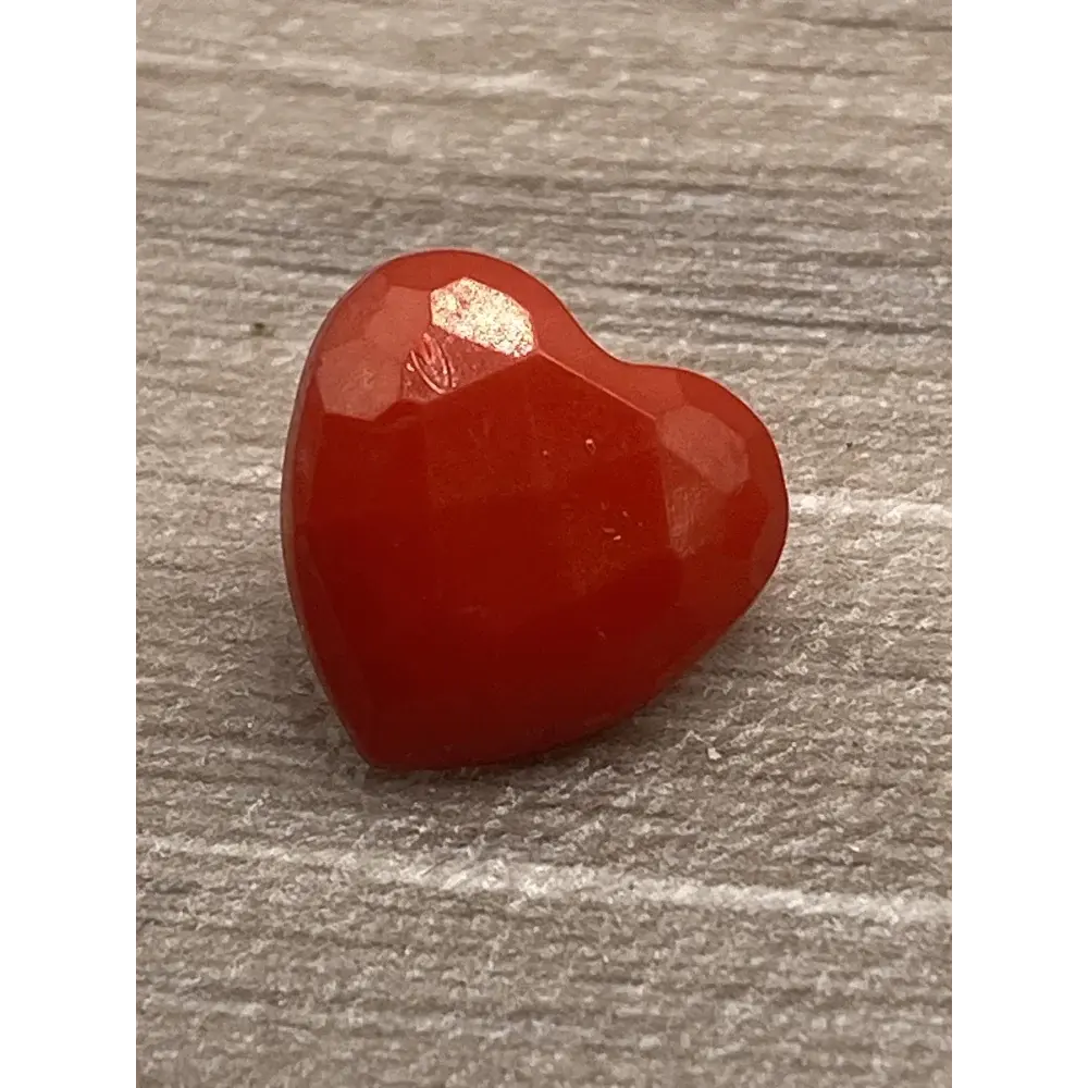 Red, faceted heart.