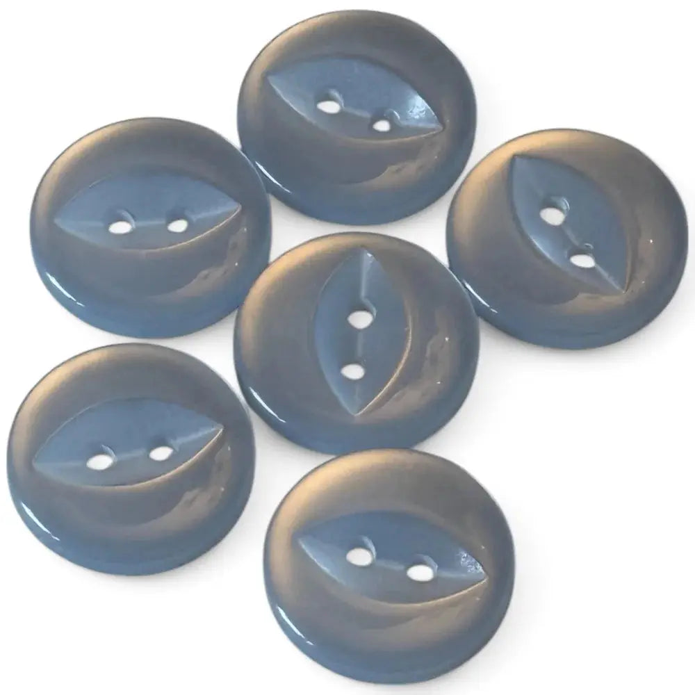 Gray round buttons with leaf-shaped design.