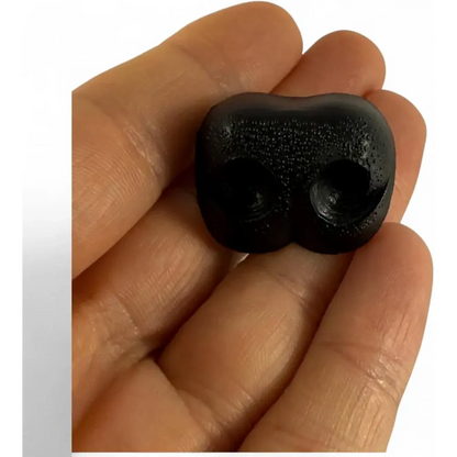 Black plastic clown nose.