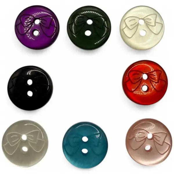 Colorful bow-embellished buttons.