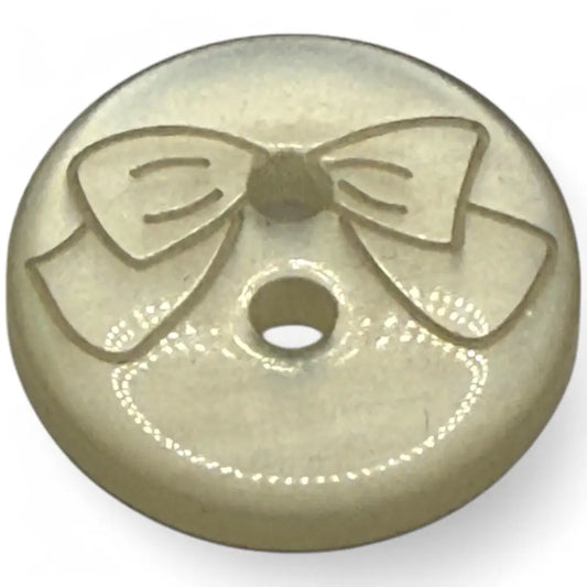 KnitForLess Bow Pattern Resin Buttons 15mm 2 Hole 8 Colours for Cardigan Knitting and Sewing Pack of 10 - Cream/