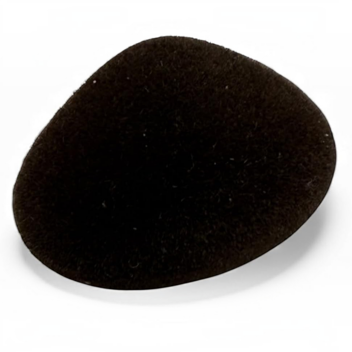 KnitForLess 30mm brown flocked animal nose for teddy bear and soft toy making with a velvety texture