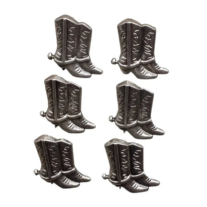 Silver cowboy boot buttons.