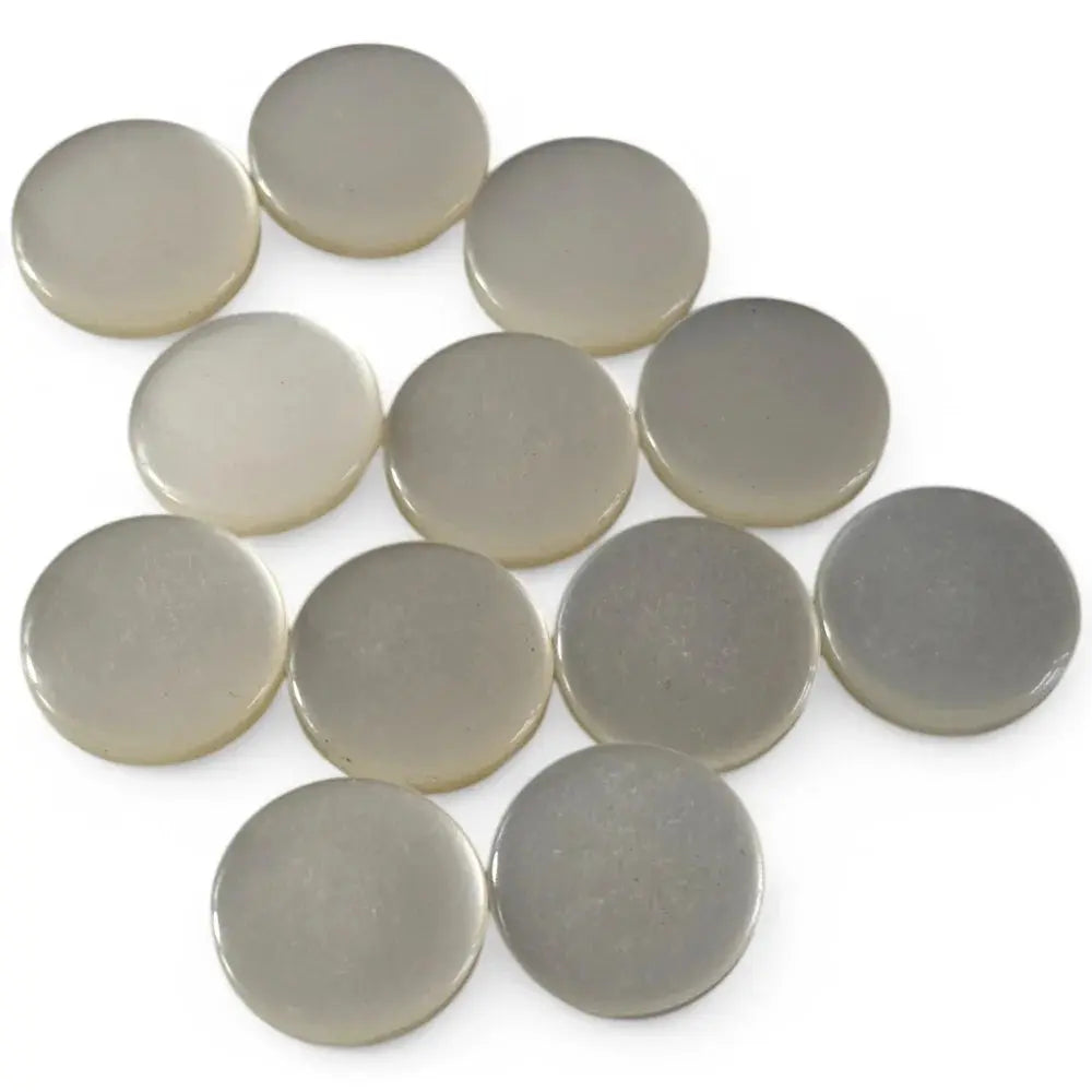 Group of gray circular buttons.