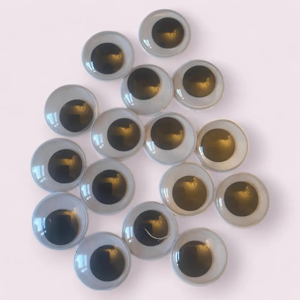 KnitForLess Large Googly Eyes 20mm Self-Adhesive Wiggle for Crafts DIY Projects School Art Supplies & Kids Activities,