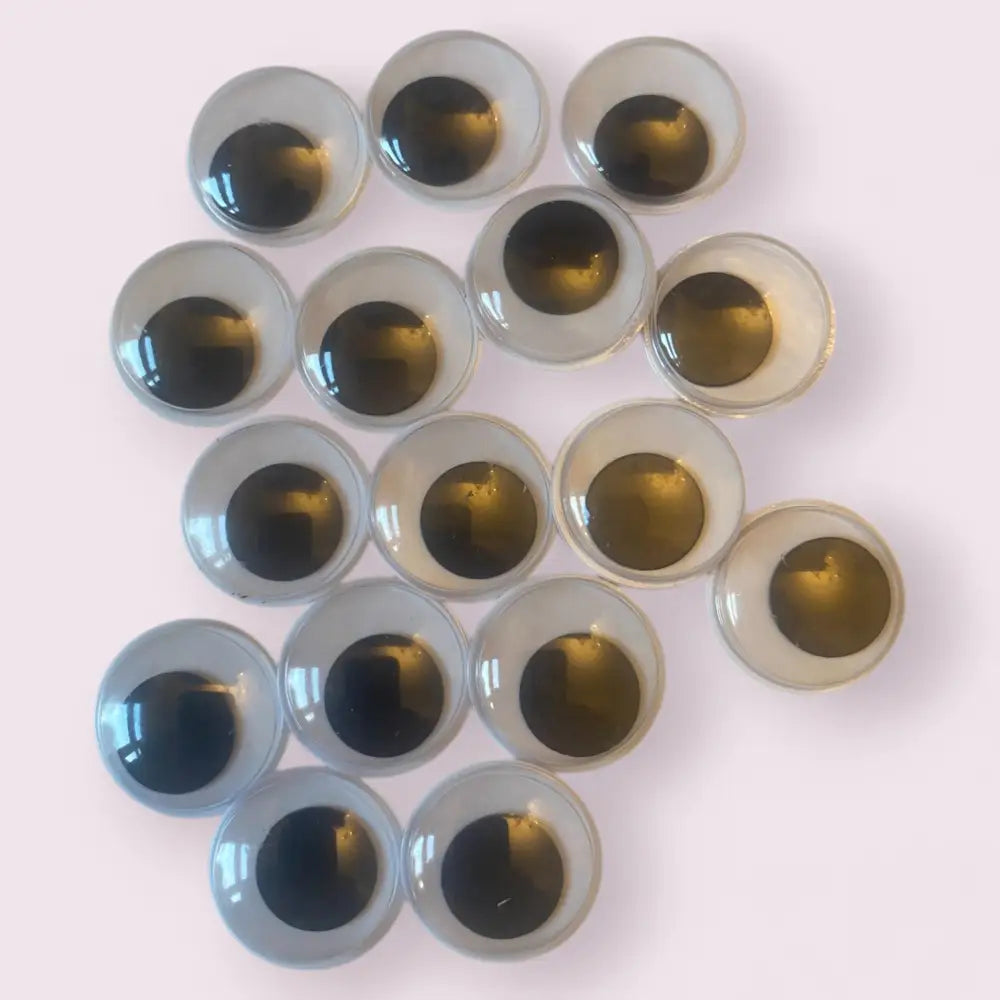 KnitForLess Large Googly Eyes 20mm Self-Adhesive Wiggle for Crafts DIY Projects School Art Supplies & Kids Activities,
