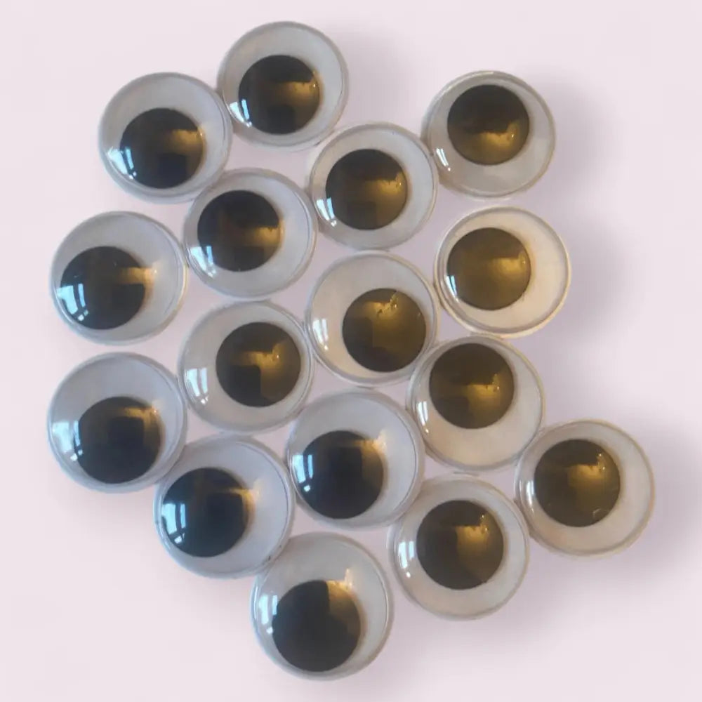 KnitForLess Large Googly Eyes 20mm Self-Adhesive Wiggle for Crafts DIY Projects School Art Supplies & Kids Activities,