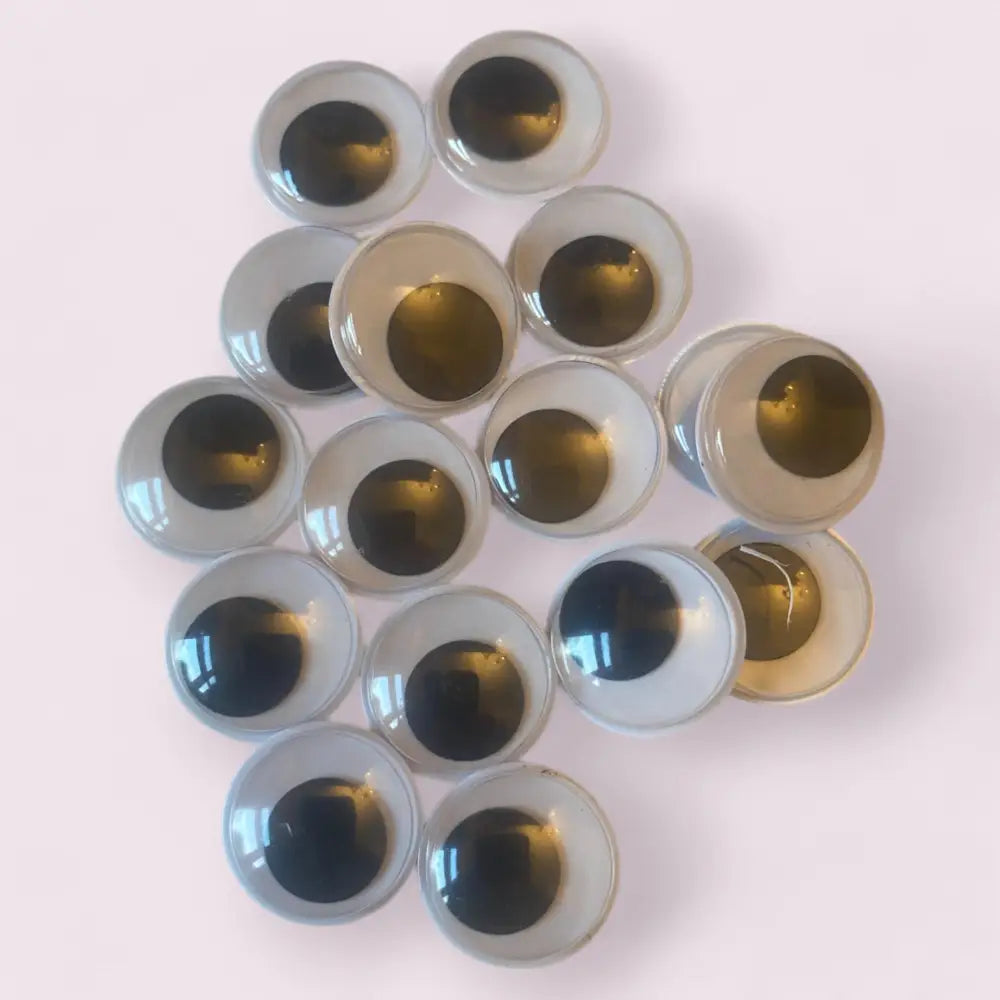 KnitForLess Large Googly Eyes 20mm Self-Adhesive Wiggle for Crafts DIY Projects School Art Supplies & Kids Activities,