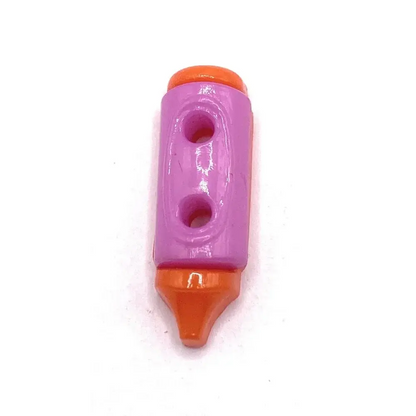 Pink and orange plastic toy.